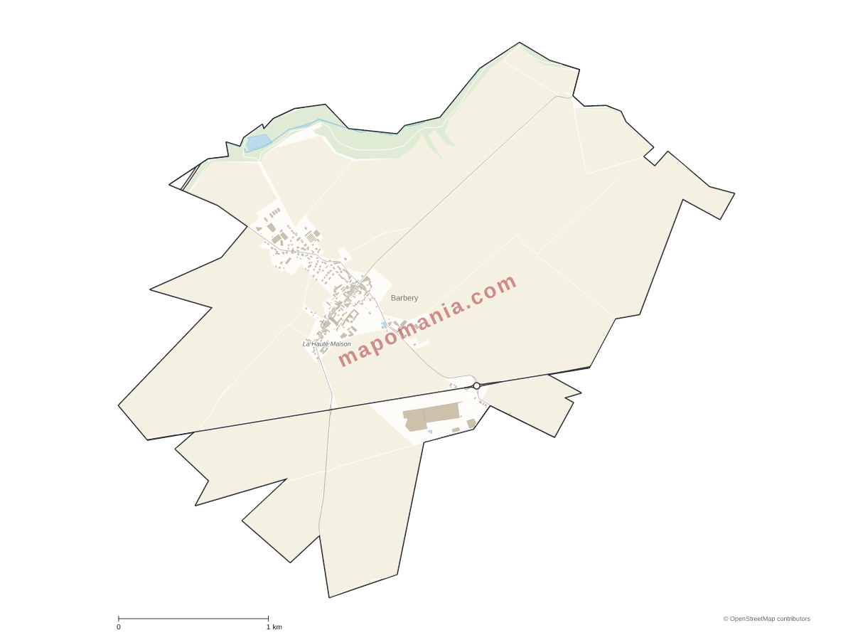 Carte de Barbery à personnaliser