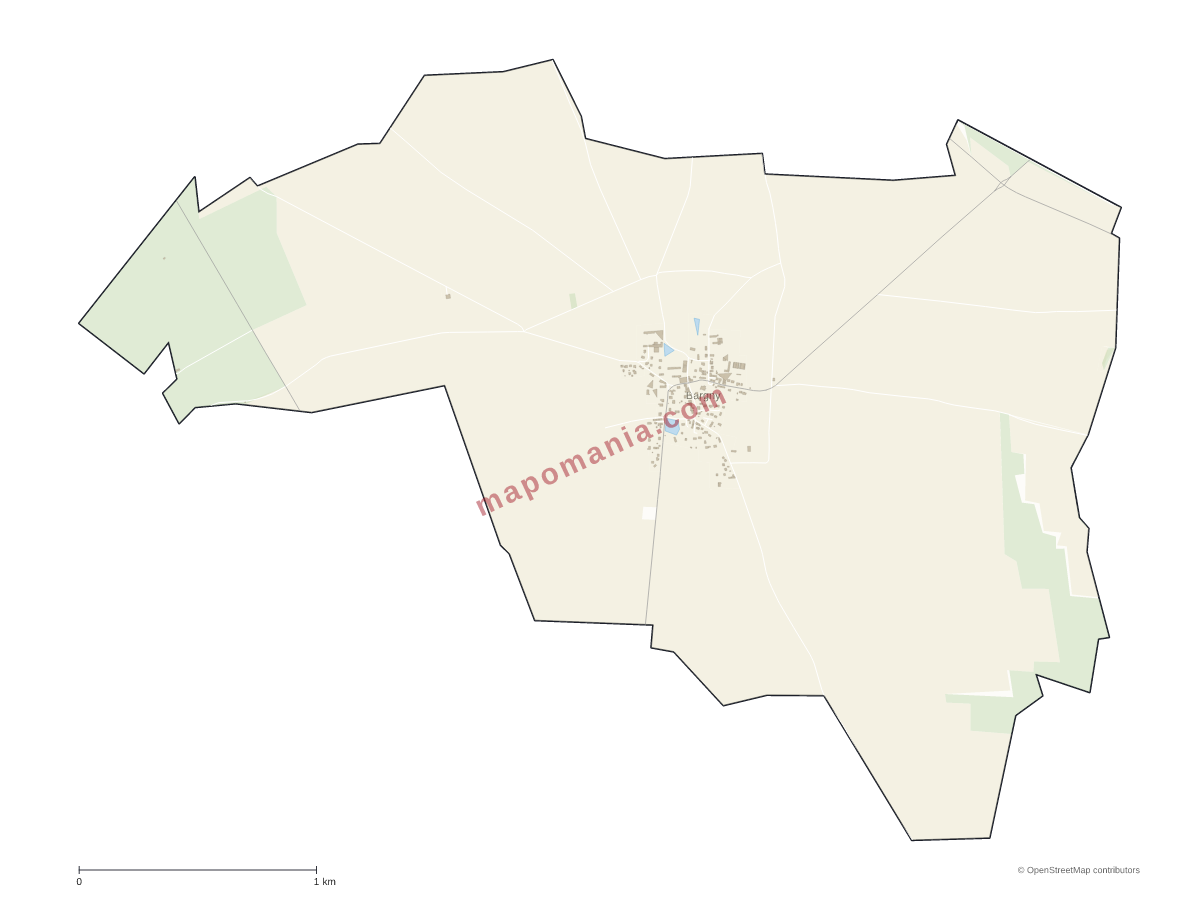 Carte de Bargny à personnaliser
