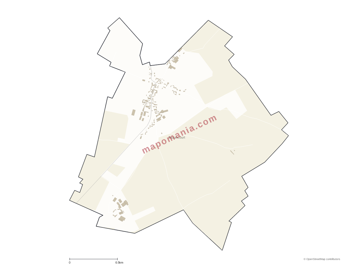 Carte de Bazancourt à personnaliser