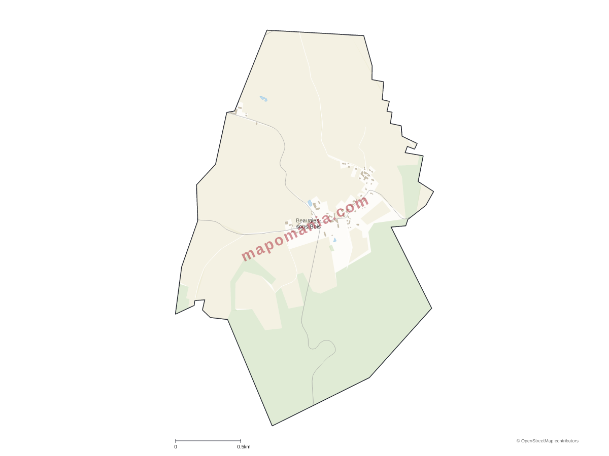 Carte de Beaugies-sous-Bois à personnaliser