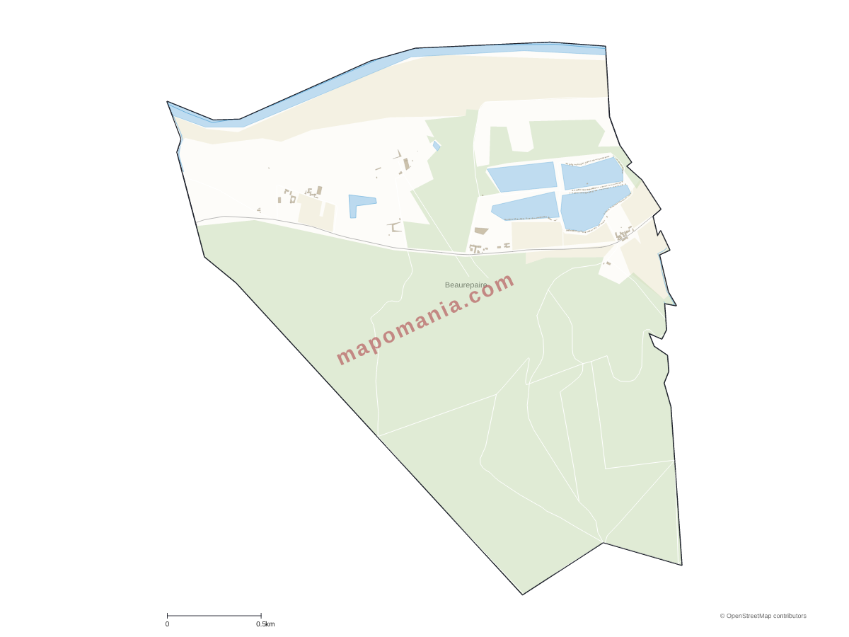 Carte de Beaurepaire à personnaliser