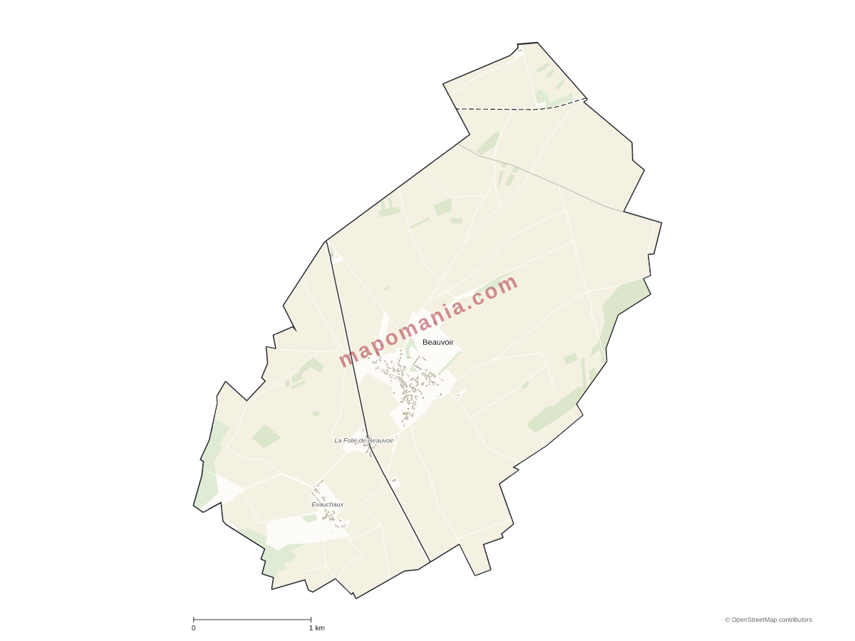 Carte de Beauvoir à personnaliser