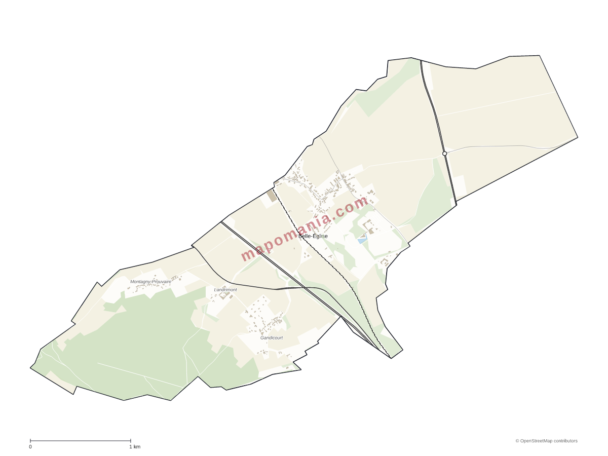 Carte de Belle-Église à personnaliser