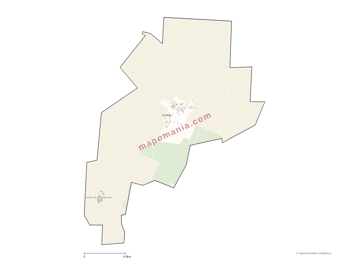 Carte de Belloy à personnaliser