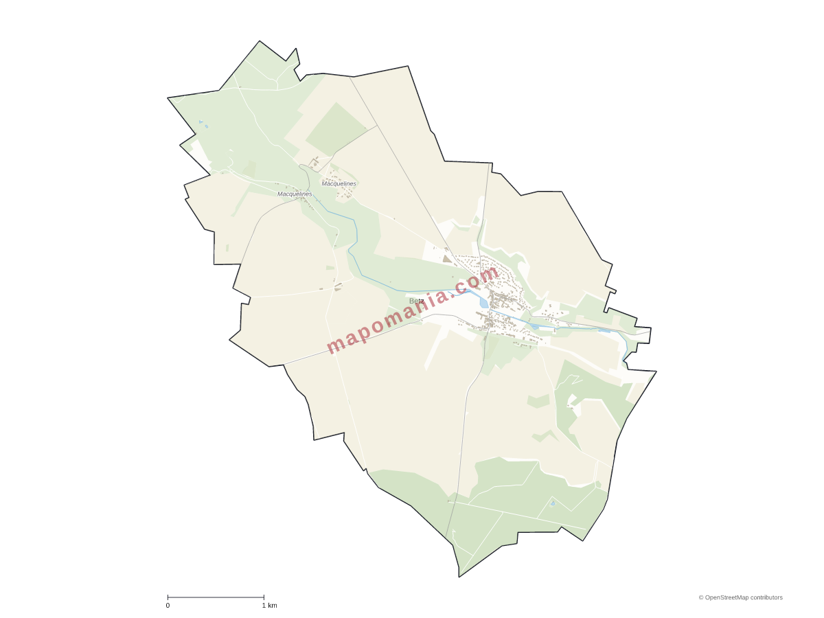 Carte de Betz à personnaliser