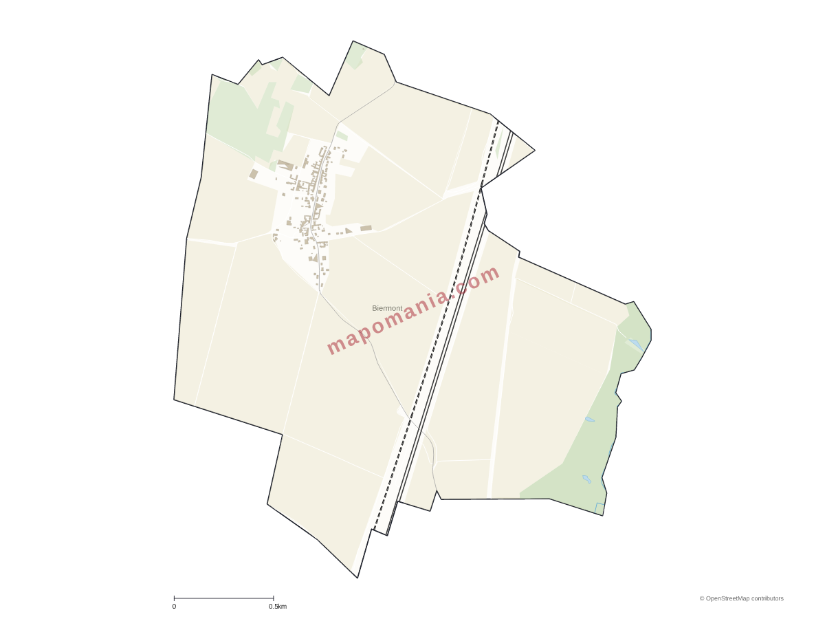 Carte de Biermont à personnaliser