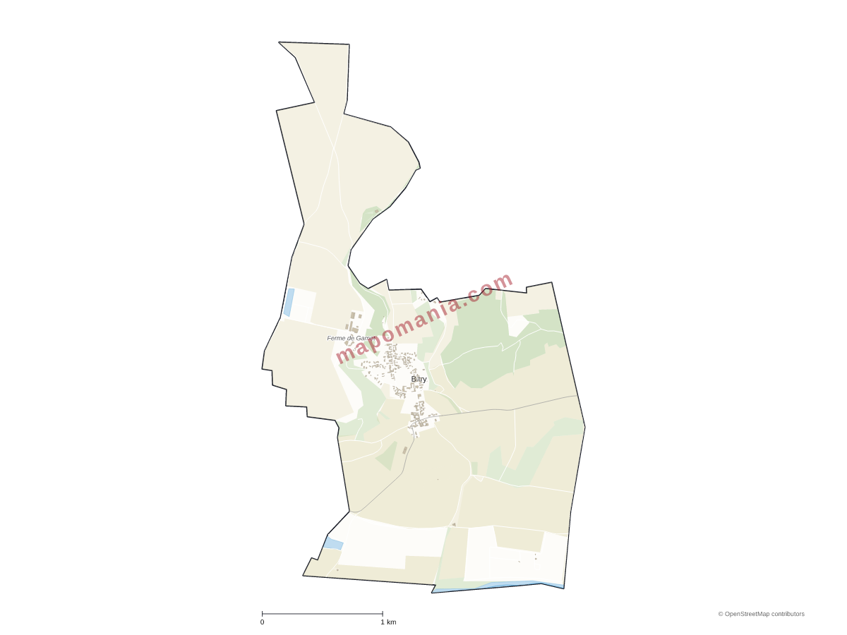 Carte de Bitry à personnaliser