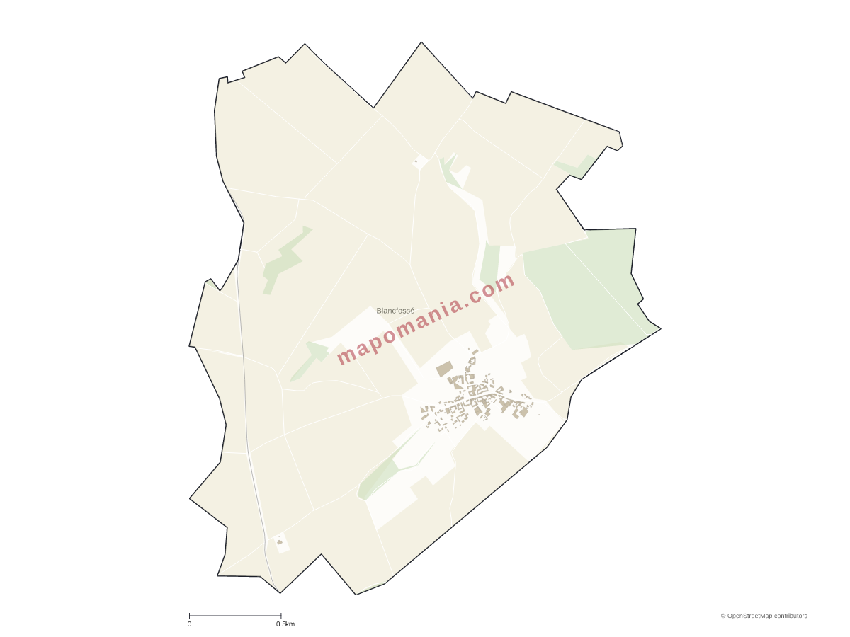 Carte de Blancfossé à personnaliser