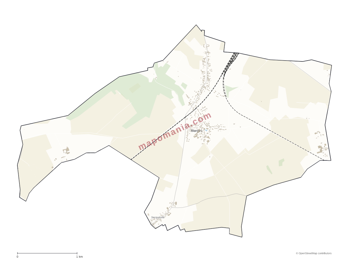 Carte de Blargies à personnaliser