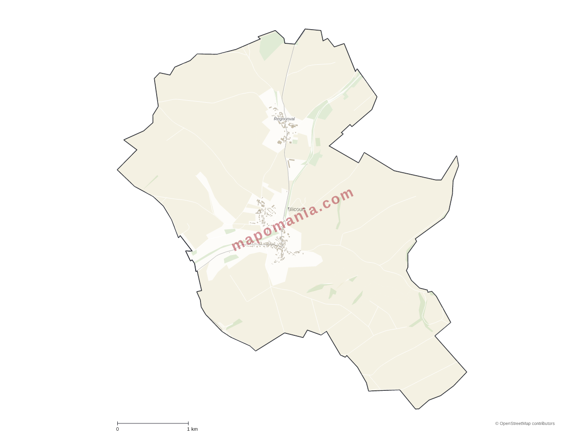 Carte de Blicourt à personnaliser