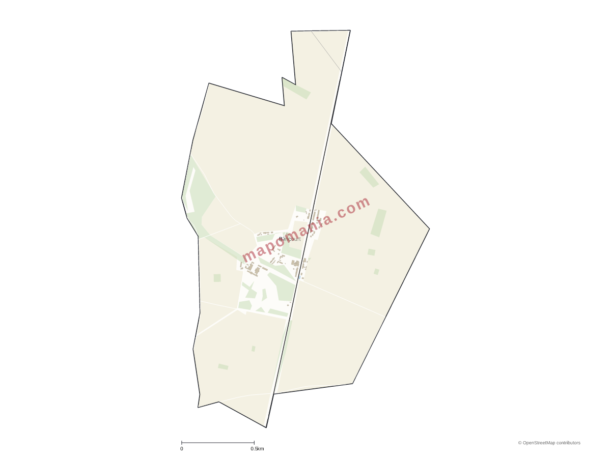Carte de Blincourt à personnaliser