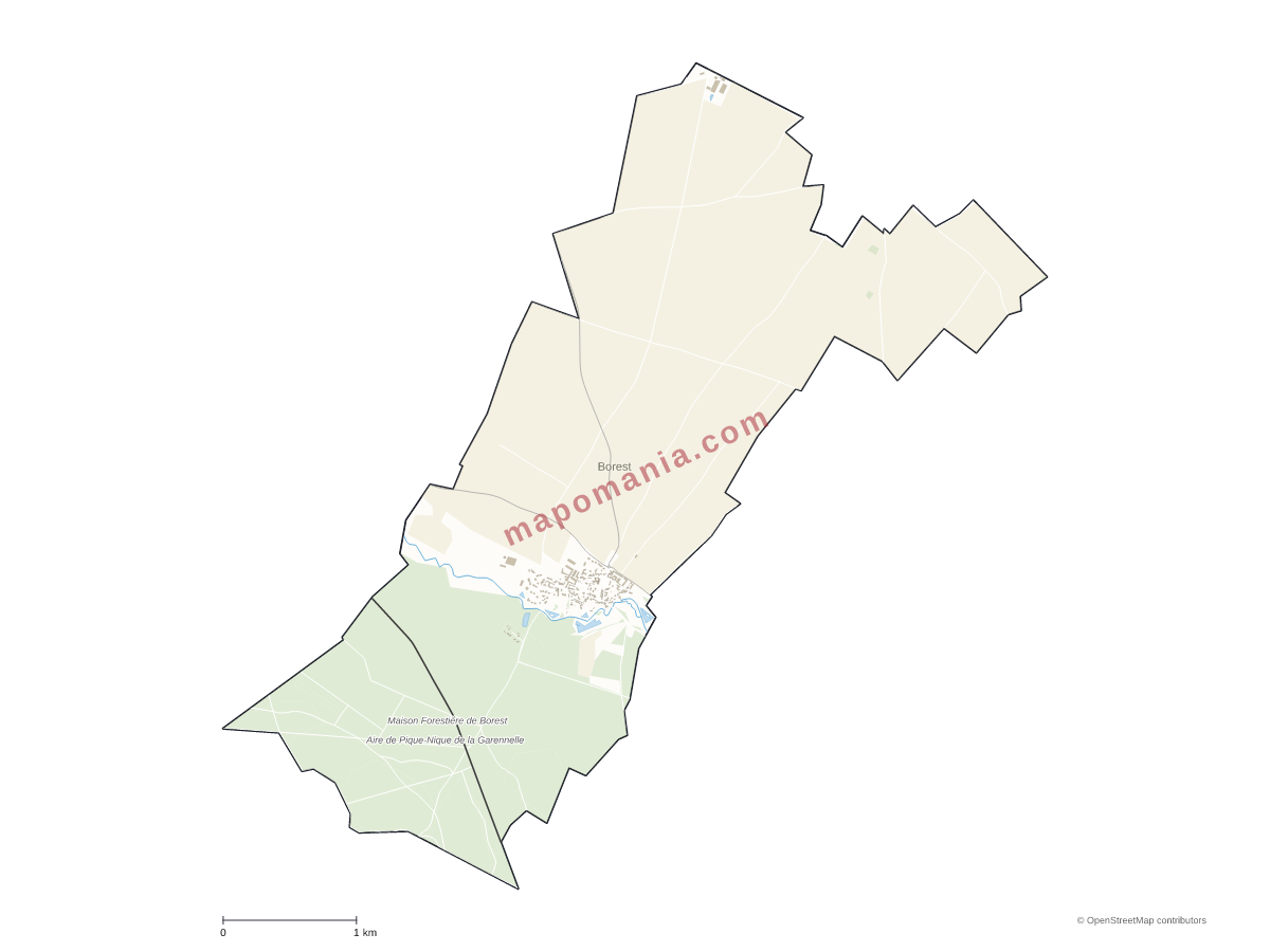 Carte de Borest à personnaliser