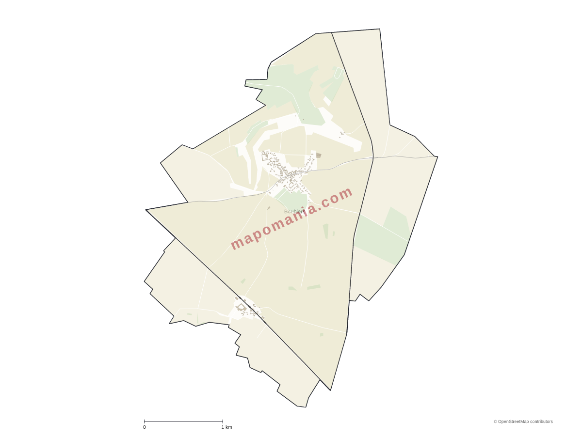 Carte de Boubiers à personnaliser