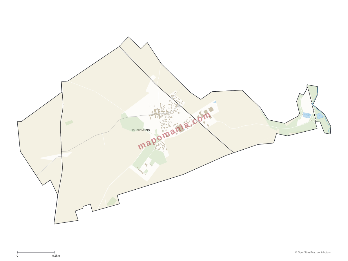 Carte de Bouconvillers à personnaliser