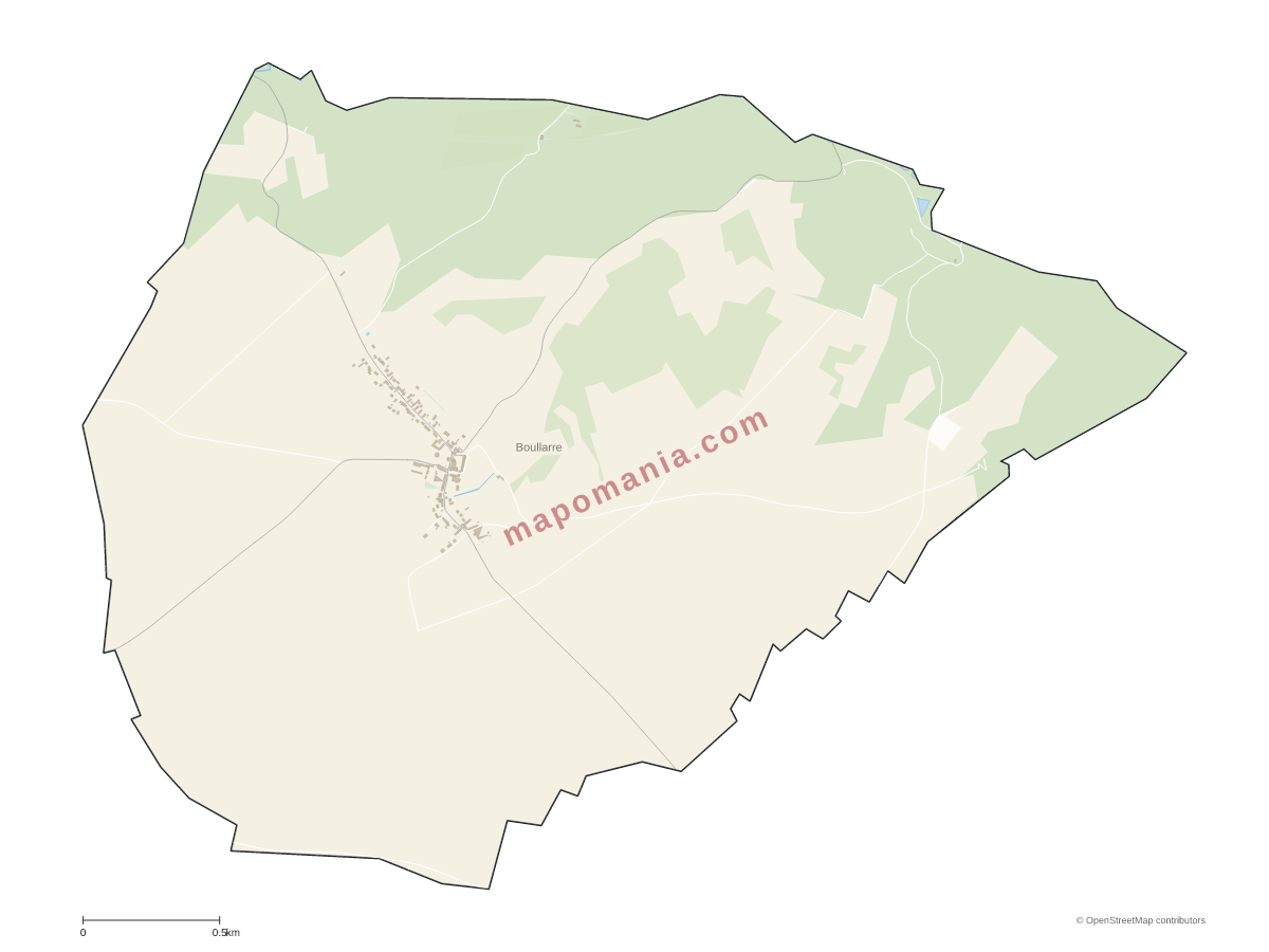 Carte de Boullarre à personnaliser