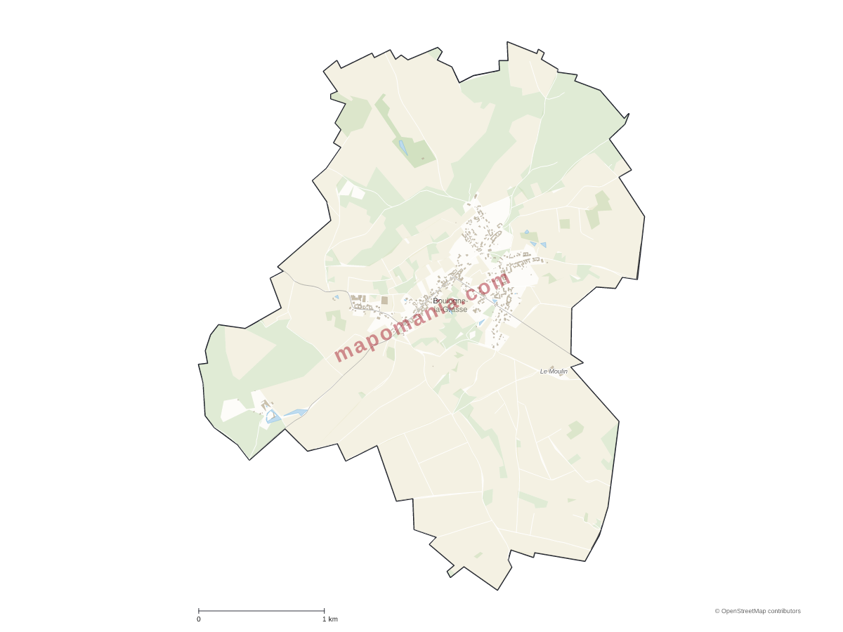 Carte de Boulogne-la-Grasse à personnaliser