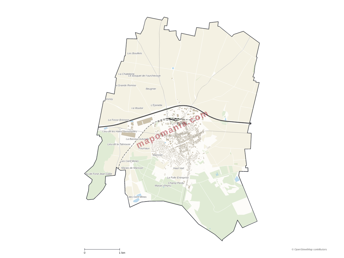 Carte de Bresles à personnaliser