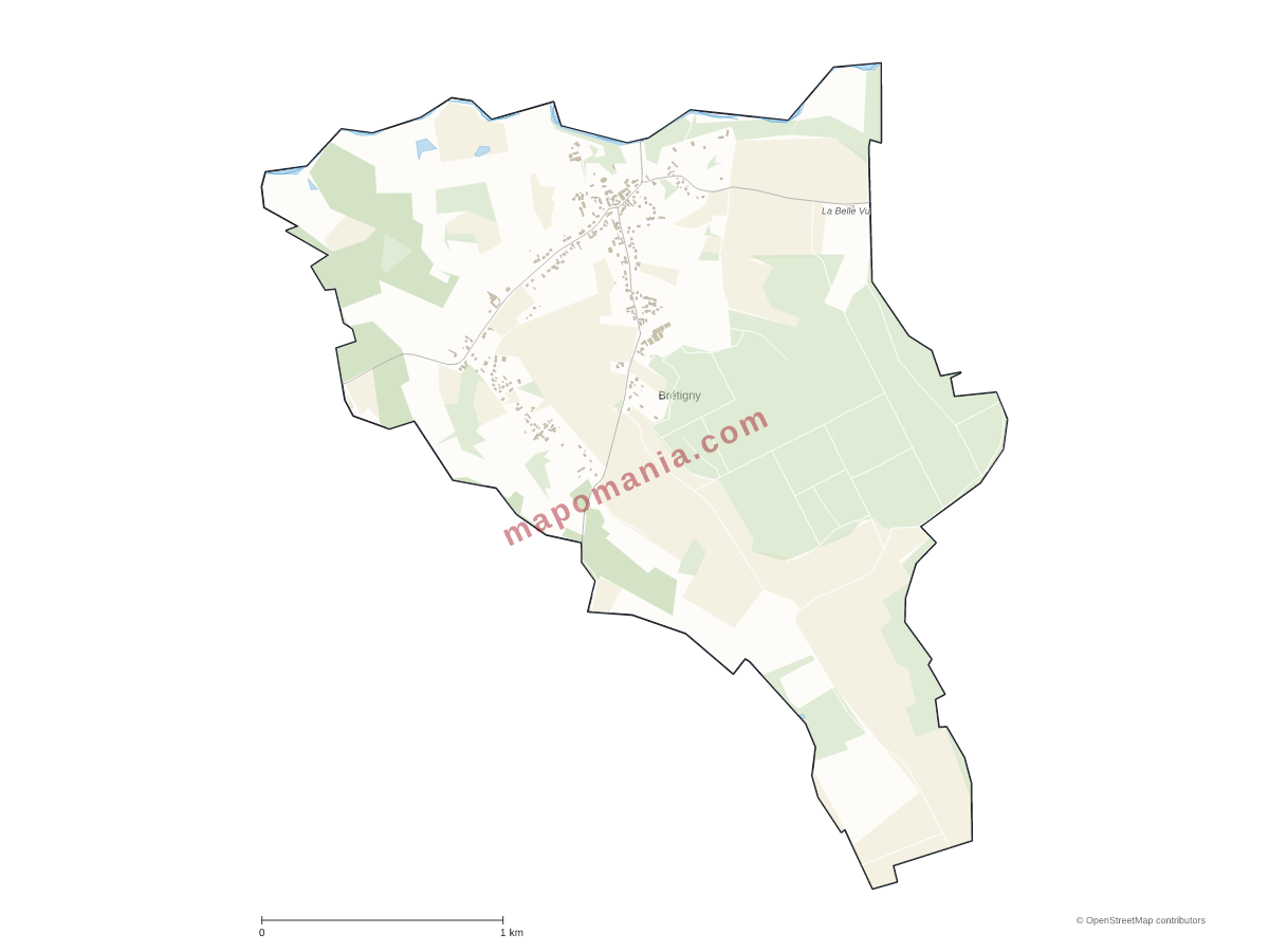 Carte de Brétigny à personnaliser
