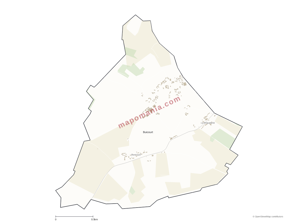 Carte de Buicourt à personnaliser