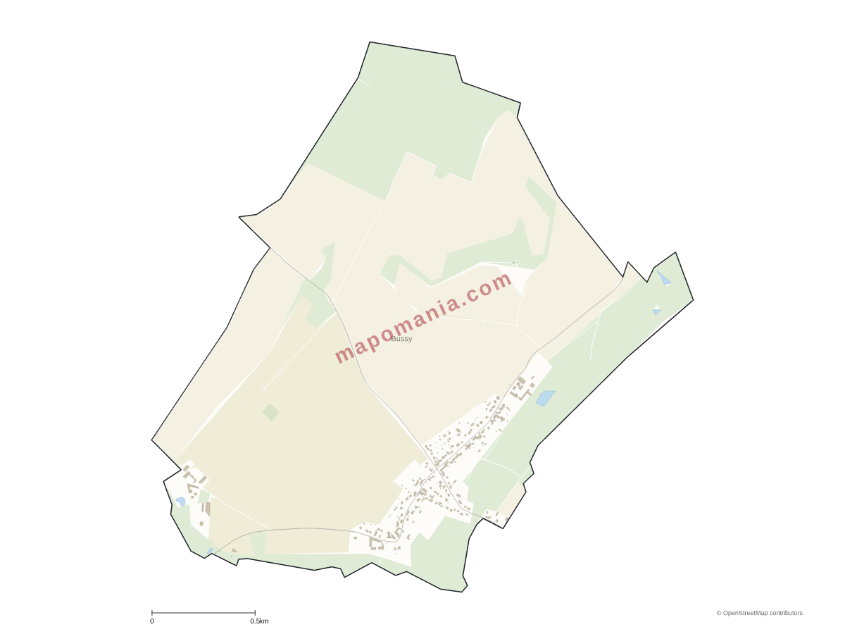 Carte de Bussy à personnaliser