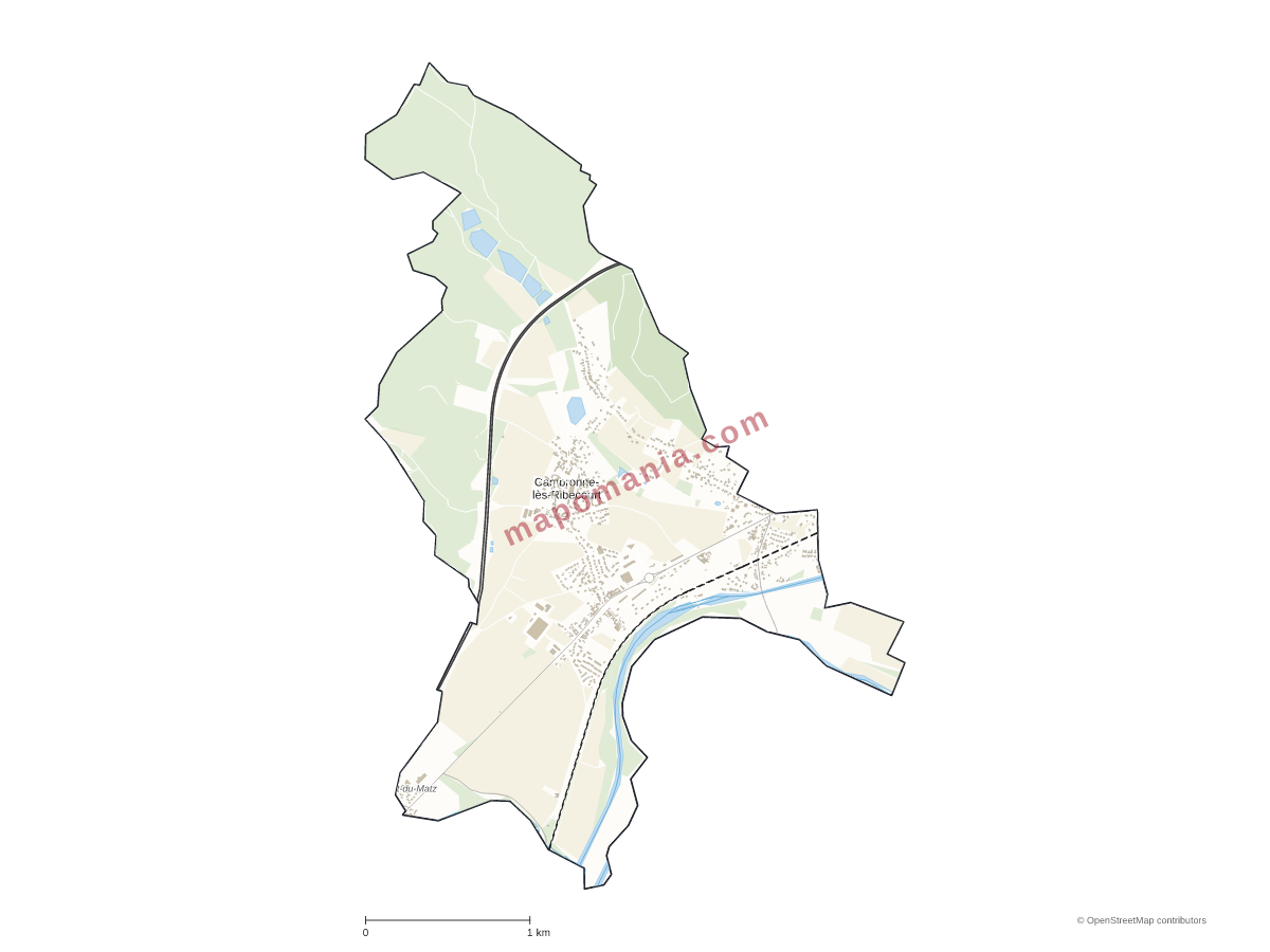 Carte de Cambronne-lès-Ribécourt à personnaliser
