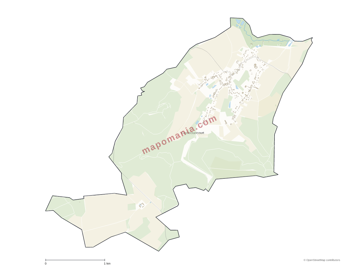 Carte de Cannectancourt à personnaliser