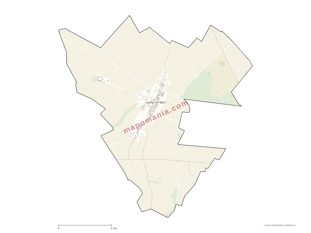 Carte de Canny-sur-Matz à personnaliser