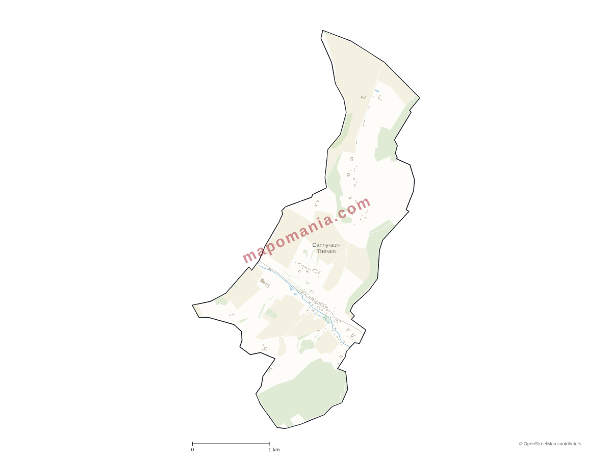 Carte de Canny-sur-Thérain à personnaliser