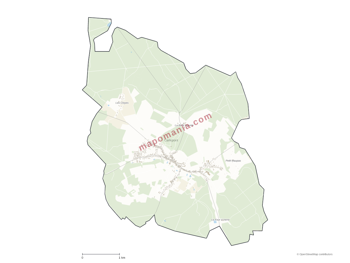 Carte de Carlepont à personnaliser