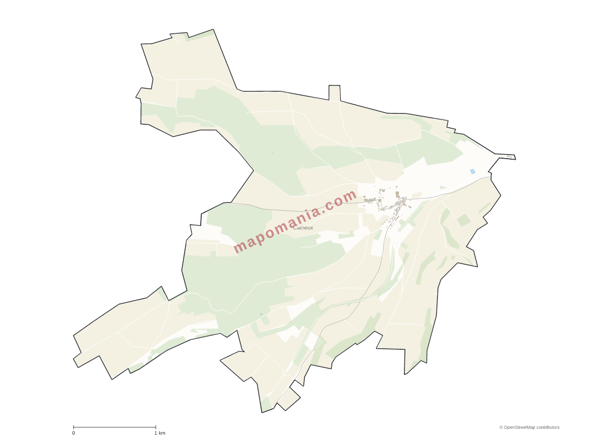 Carte de Catheux à personnaliser