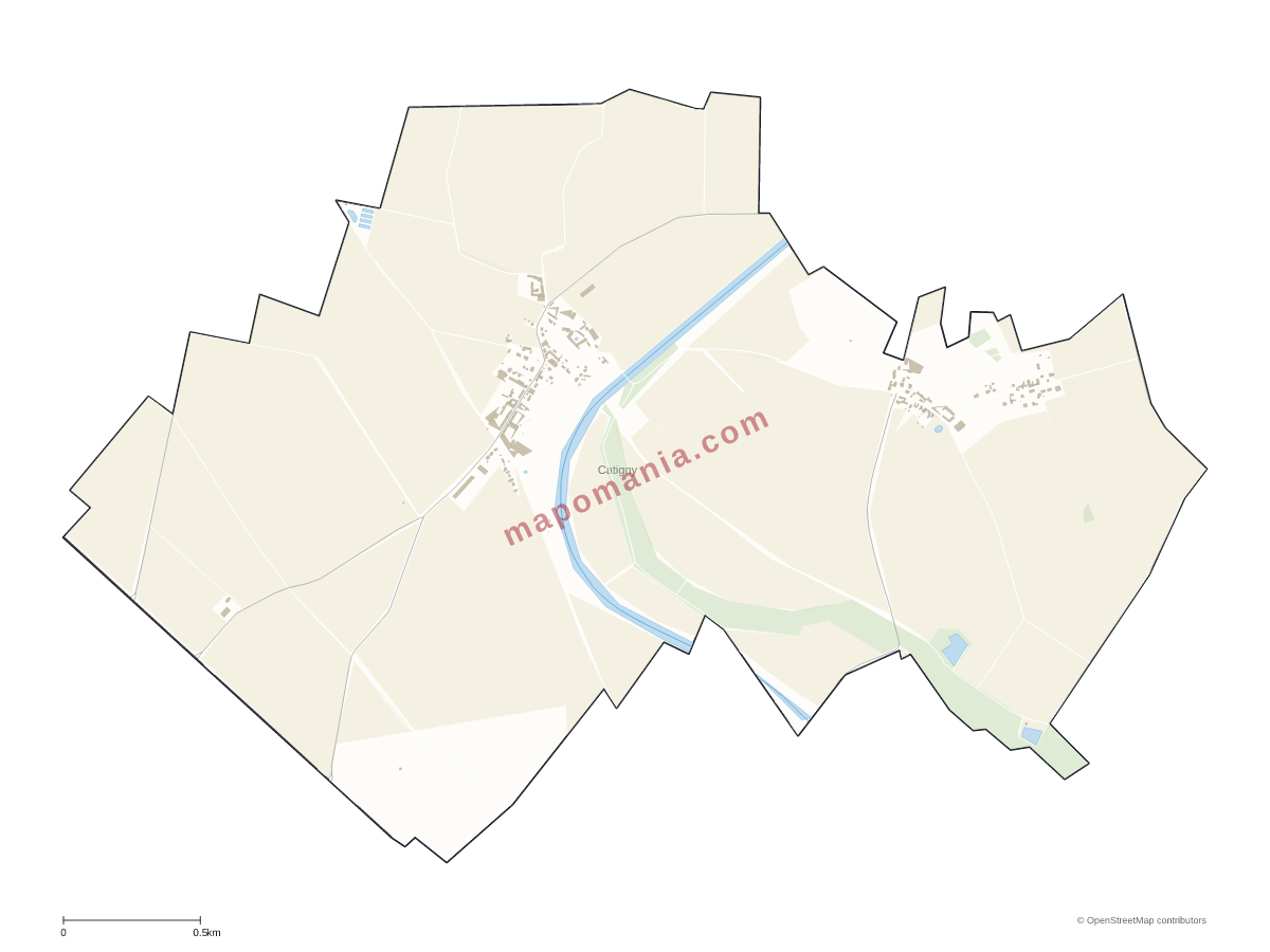 Carte de Catigny à personnaliser
