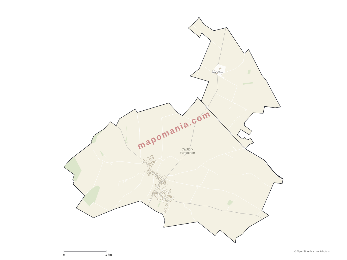 Carte de Catillon-Fumechon à personnaliser