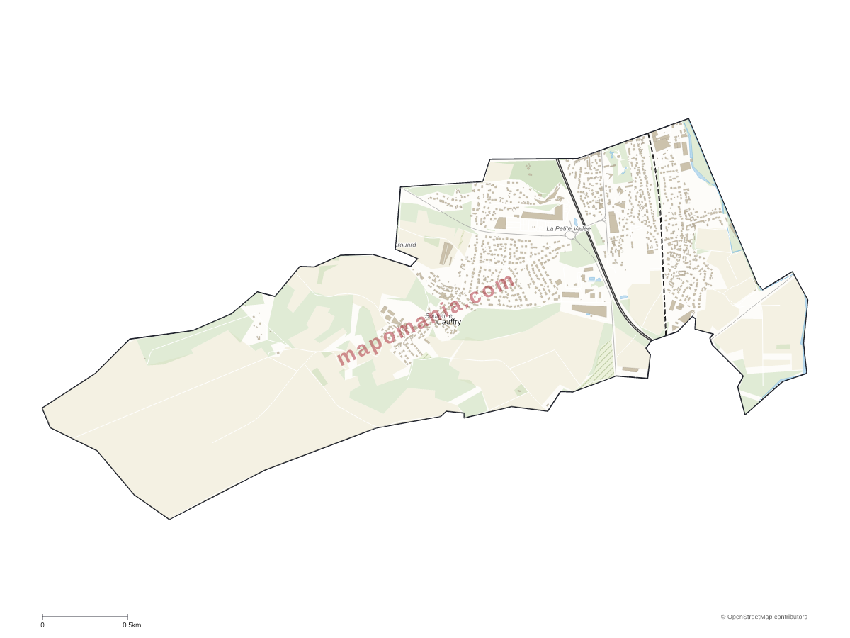 Carte de Cauffry à personnaliser
