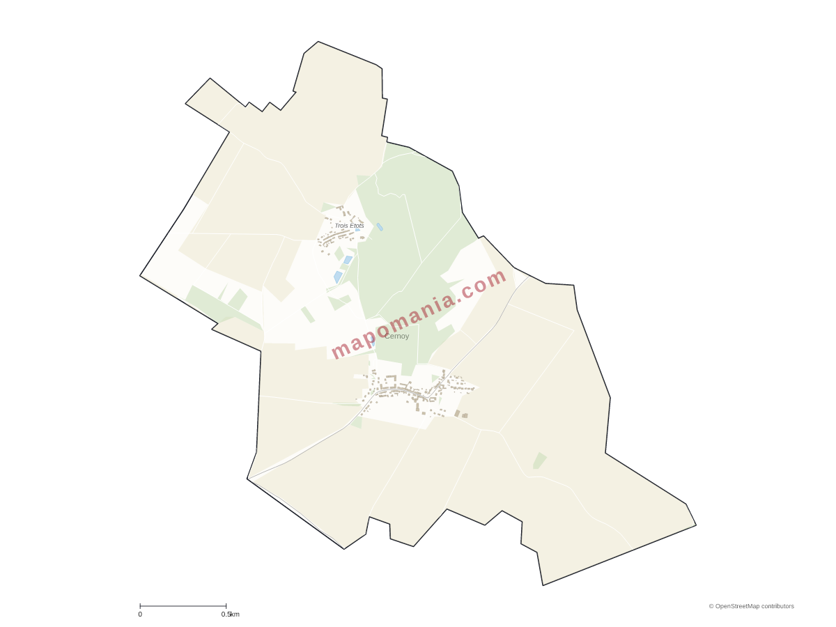Carte de Cernoy à personnaliser