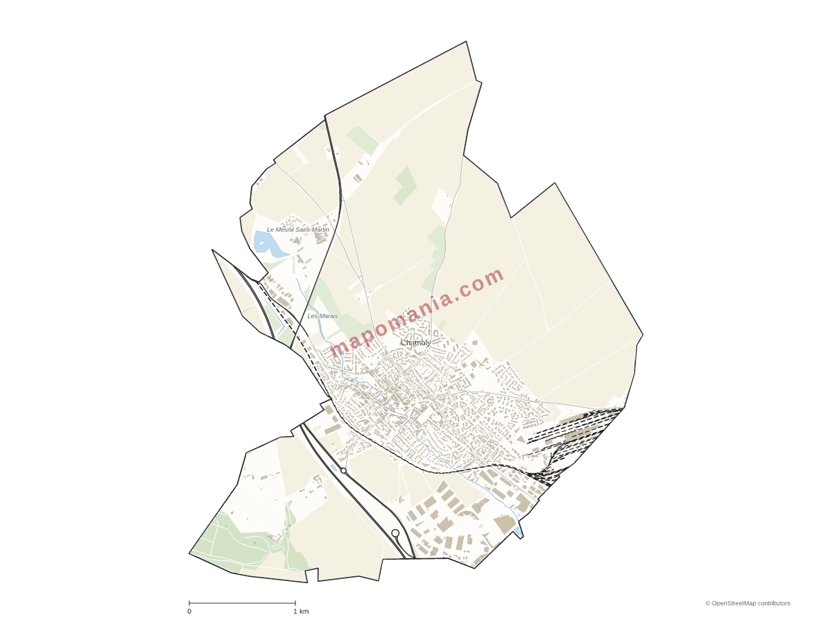 Carte de Chambly à personnaliser