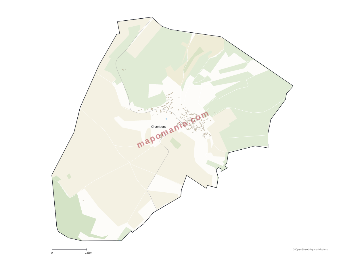 Carte de Chambors à personnaliser