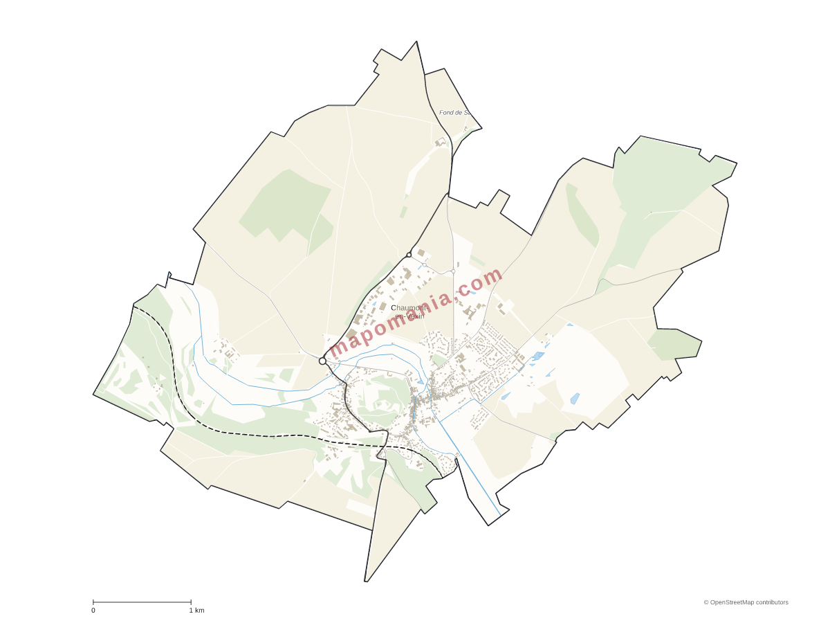 Carte de Chaumont-en-Vexin à personnaliser