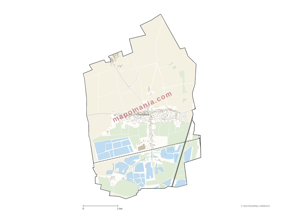 Carte de Chevrières à personnaliser