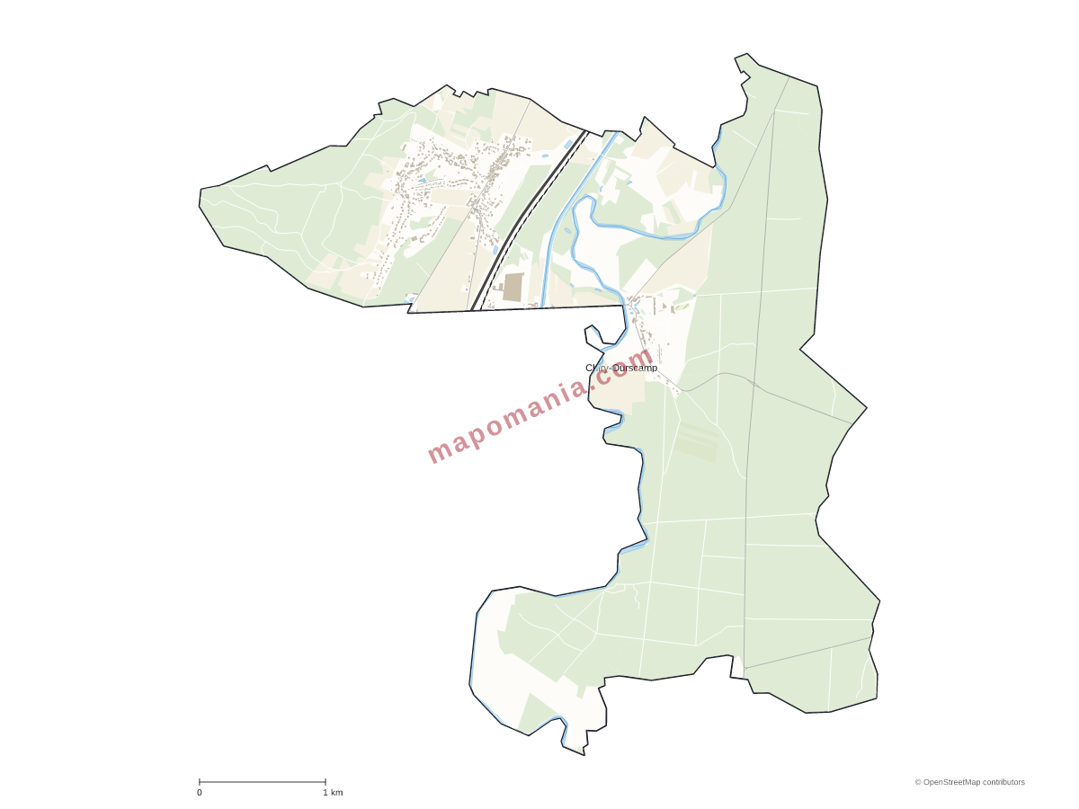Carte de Chiry-Ourscamp à personnaliser