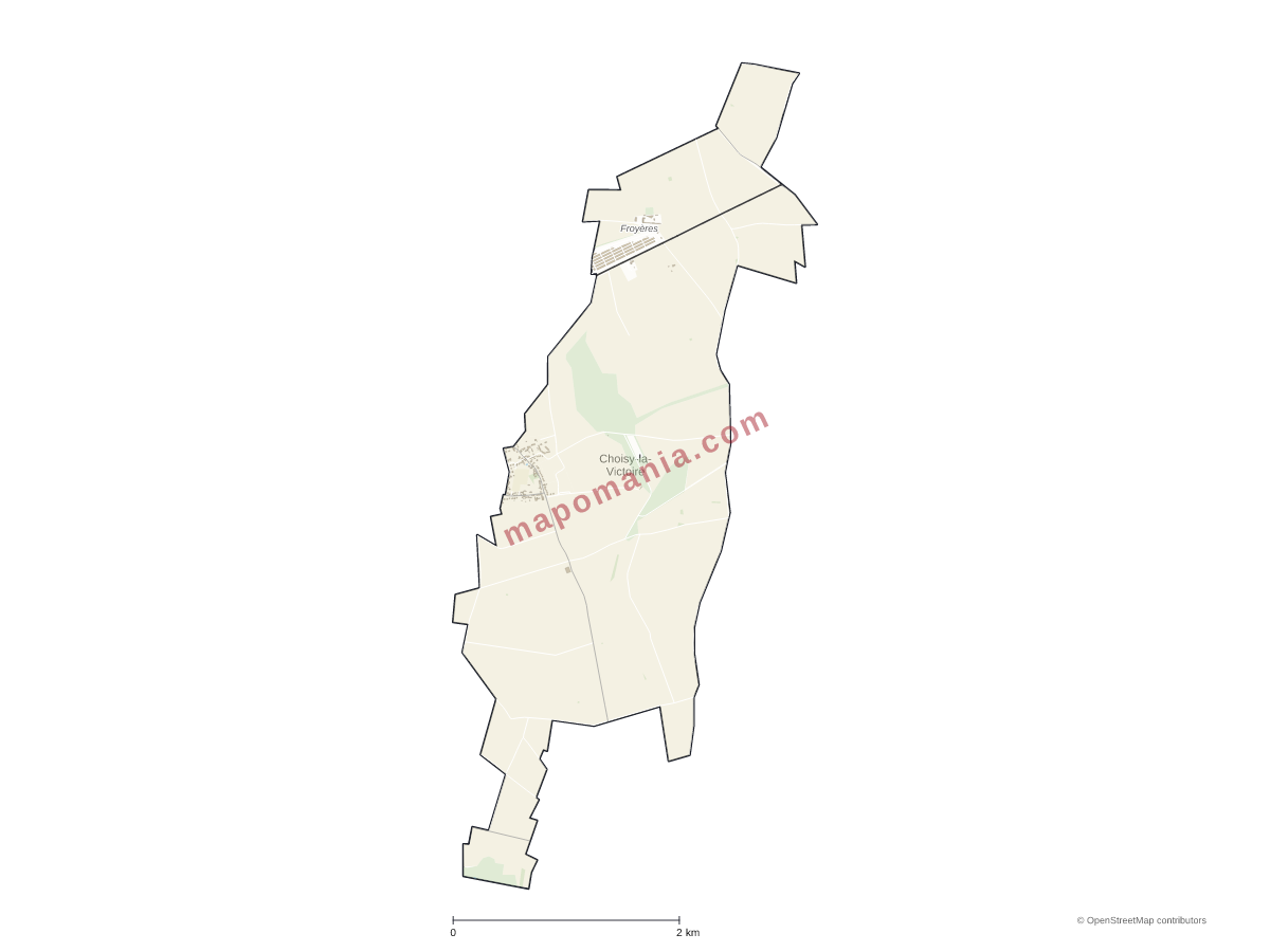 Carte de Choisy-la-Victoire à personnaliser