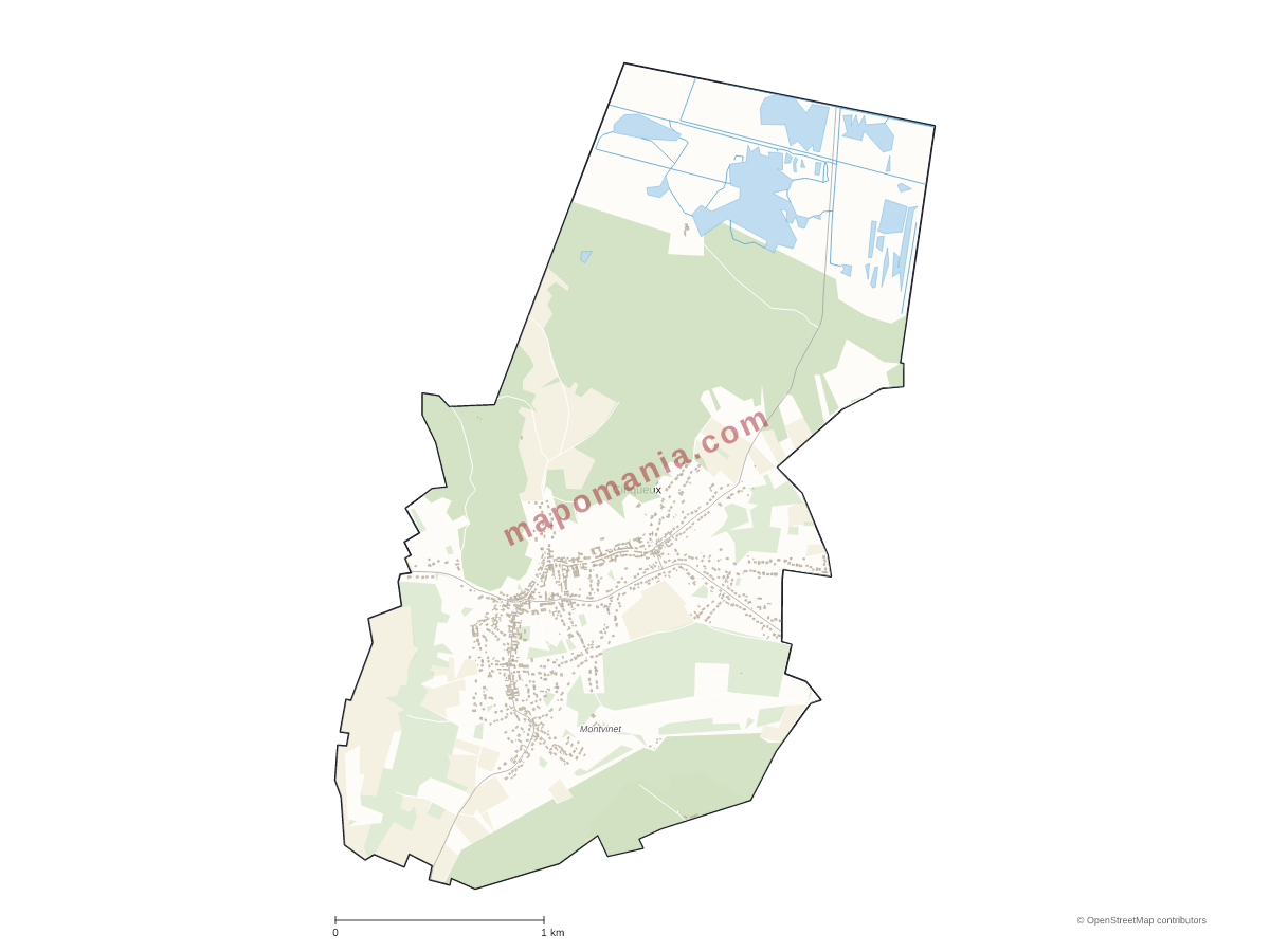 Carte de Cinqueux à personnaliser