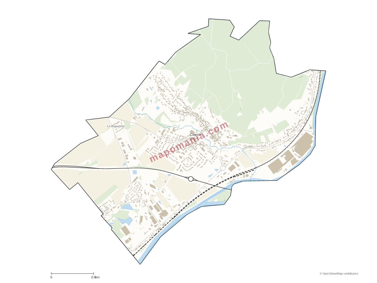 Carte de Clairoix à personnaliser
