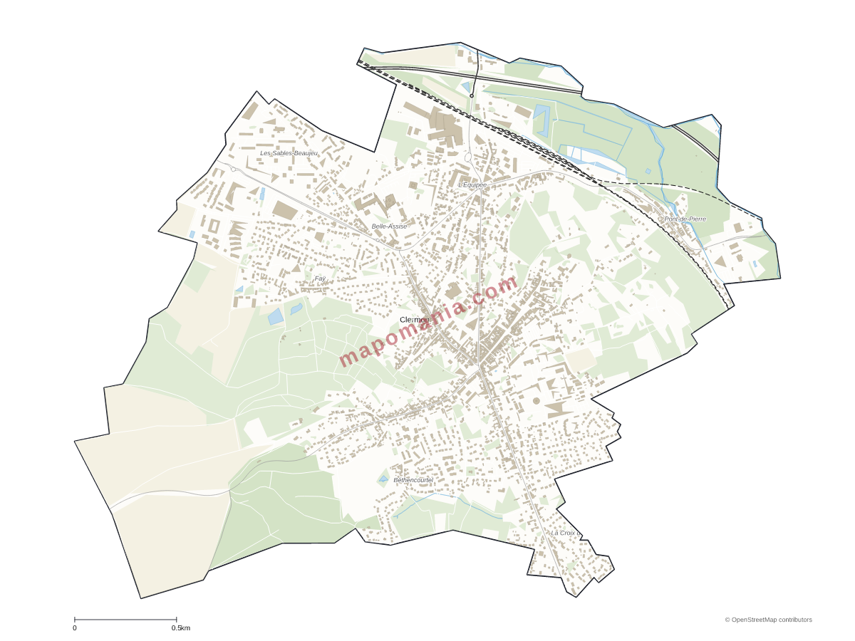 Carte de Clermont à personnaliser