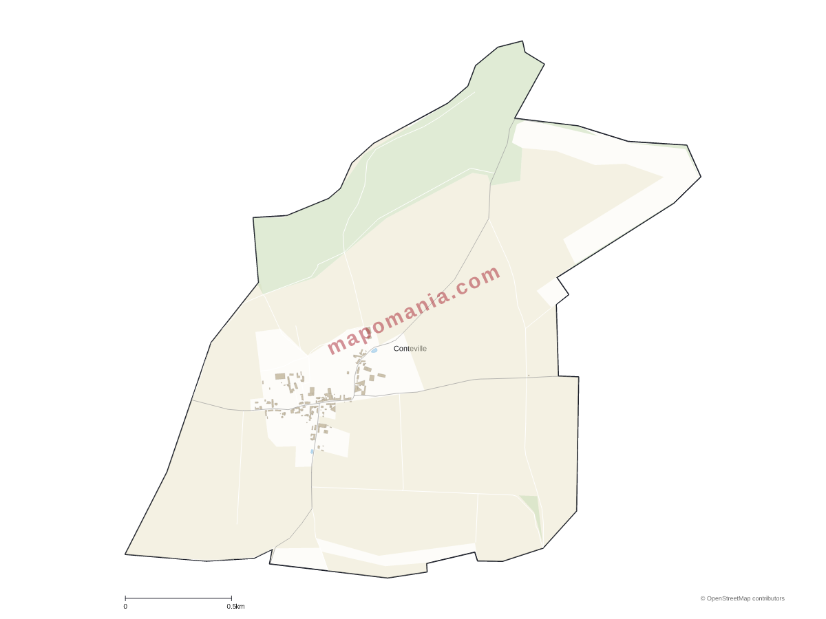 Carte de Conteville à personnaliser