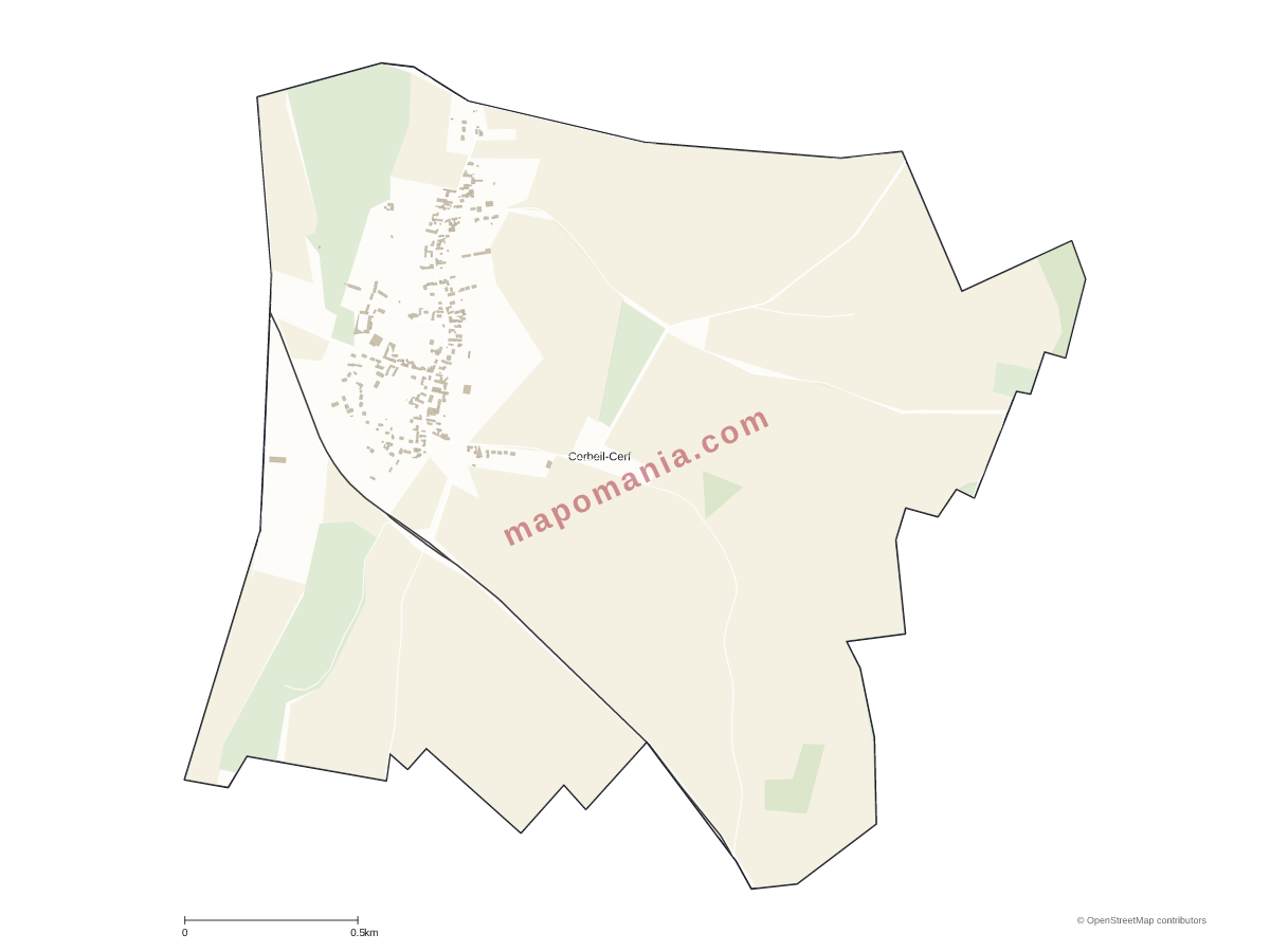 Carte de Corbeil-Cerf à personnaliser