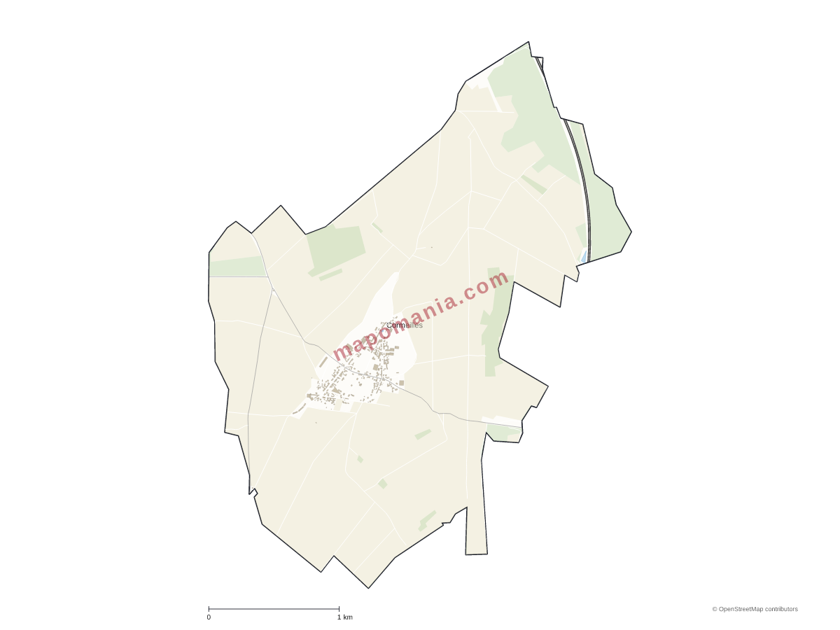 Carte de Cormeilles à personnaliser