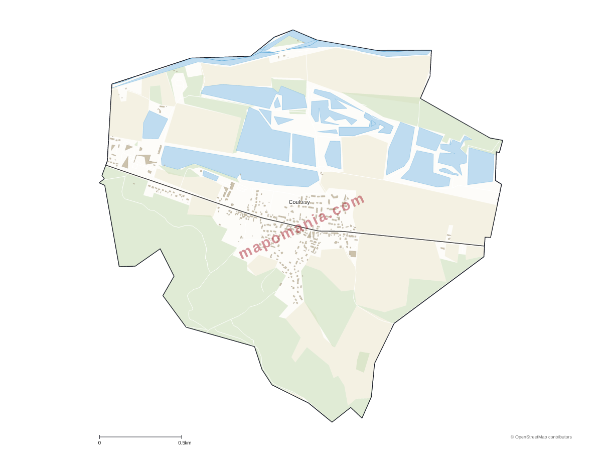 Carte de Couloisy à personnaliser