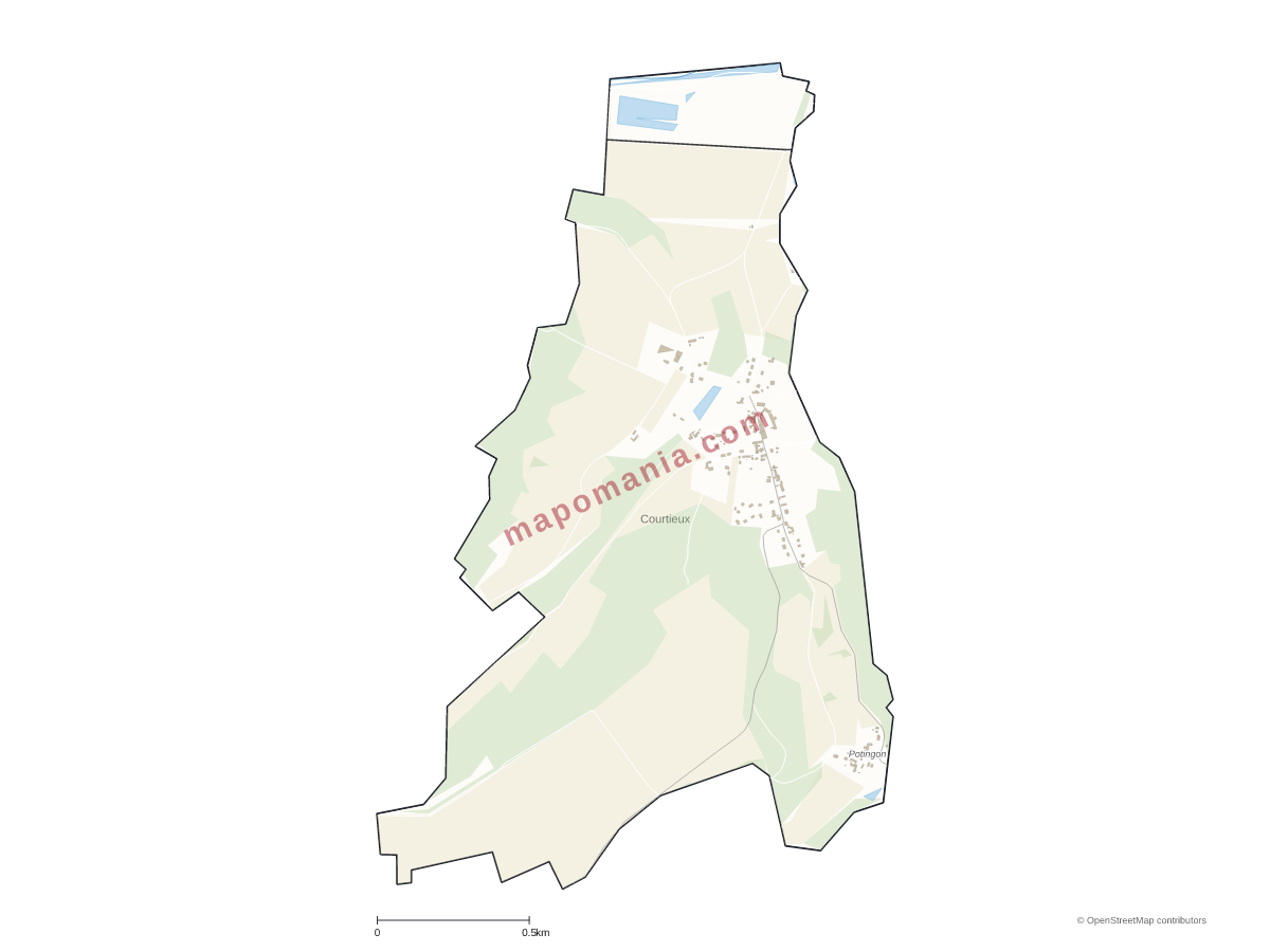 Carte de Courtieux à personnaliser