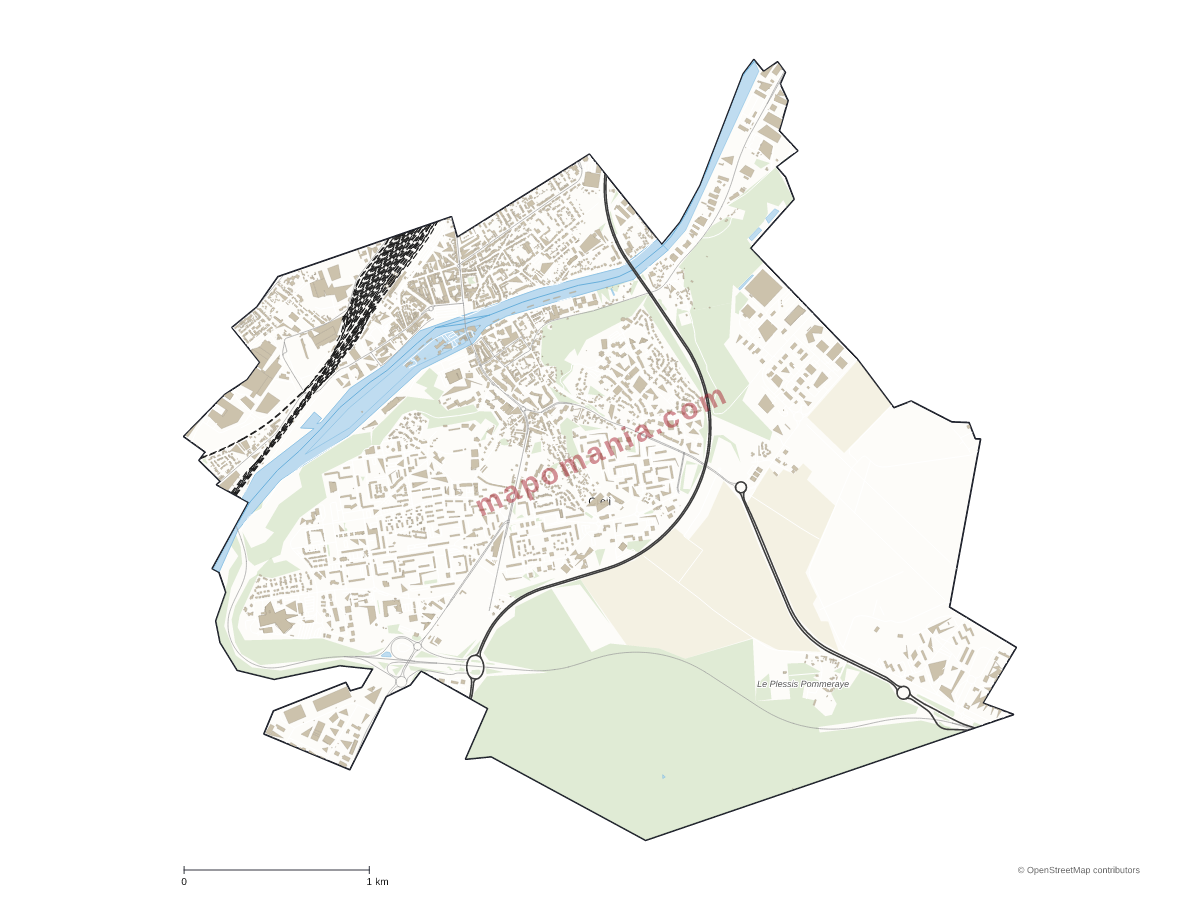 Carte de Creil à personnaliser