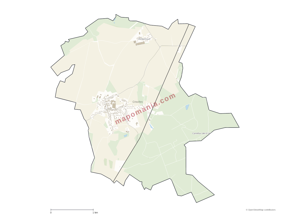 Carte de Crisolles à personnaliser